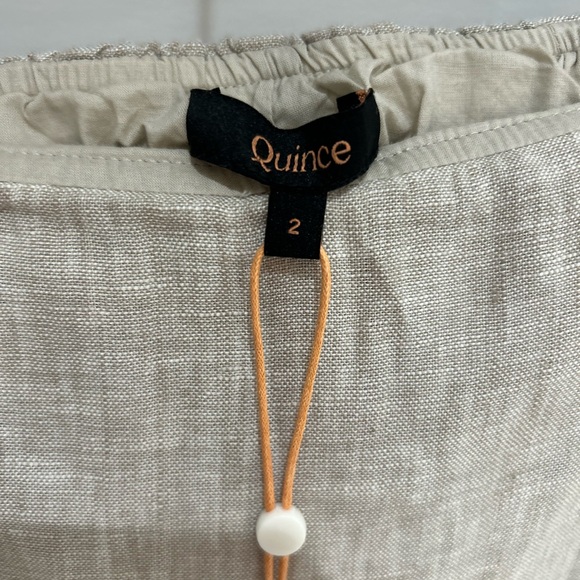 Quince European Linen High Rise Skort Flax Beige Side Zipper Size 2 Minimalist - Picture 3 of 14